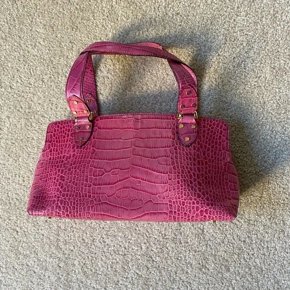 kate spade Bags Kate Spade Pink Crocodile Leather Handbag